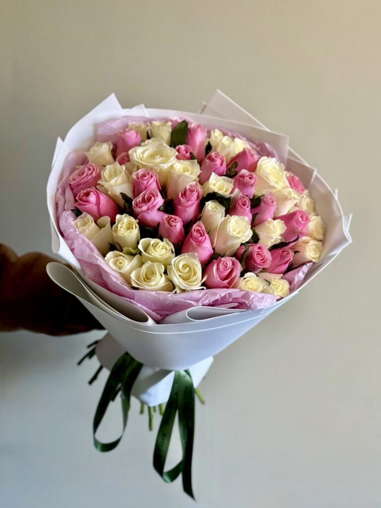 51 роза 40 см микс